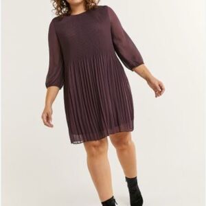 Reitmans Deep Plum Long Sleeve Dress